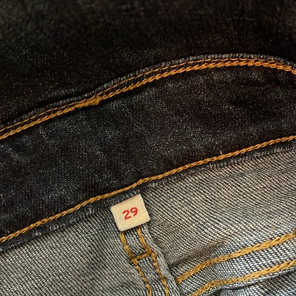 Levi's Womens WaterLess Dark Blue Skinny Denim Jumper Jeans Overalls Size 29 - Picture 13 of 16